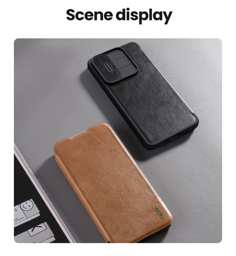 Nillkin For Samsung S25 Edge Side Lens Cover Protection Camera Leather Flip Case - Picture 8 of 29