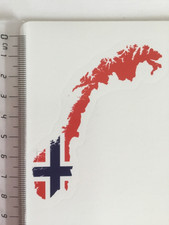 Sticker / Aufkleber, Flagge Norwegen  - Karte