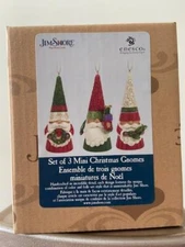 Jim Shore Christmas Gnomes - Set of 3 Ornaments  6009186 (FREE SHIPPING)