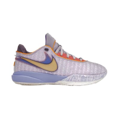 Size 6 - Nike LeBron 20 Low Purple And Gold Blue Yellow Suede