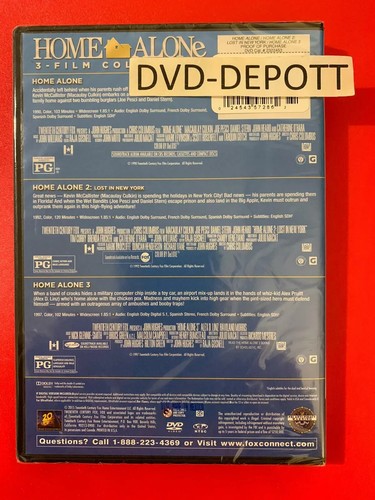 Home Alone 3-Film movie Collection DVD (Lost In New York) New FAST Free Shipping - Picture 2 of 2