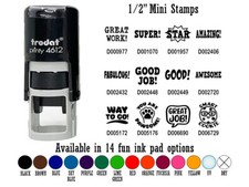Teacher Student School Recognition 1/2" Self-Inking Rubber Stamp Ink Stamper