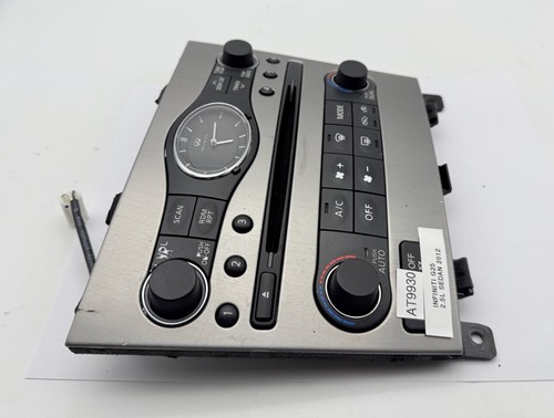 OEM 11-12 Infiniti G25 Dash Clock Radio Player AC Heater Climate Control Switch - Picture 15 of 24