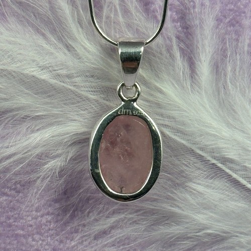 Pequeño colgante de cristal de morganita facetado de plata 925, berilo rosa 3,0 g SN54897 - Imagen 5 de 5