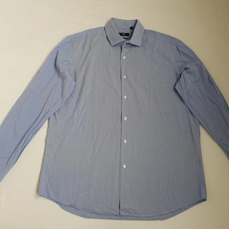 Camicia elegante uomo Hugo Boss taglia 44 17 1/2 vestibilità regolare formale... - Immagine 2 di 4