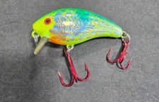 Mann's Vintage Baby 1-Minus Lure Single Stamped: Blue Chartreuse Holographic