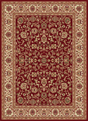 Red Leaves Vines Persien Area Rug Oriental Flowers Scrolls Oriental Carpet
