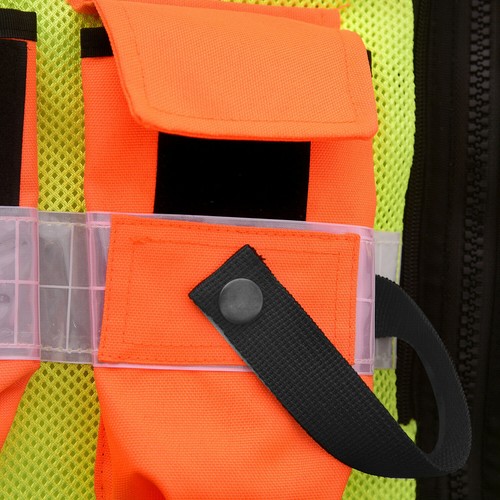 Sicherheitsweste Warnweste Leuchtweste Herren Gelb Orange Reflektorweste Pielini - Bild 5 von 9