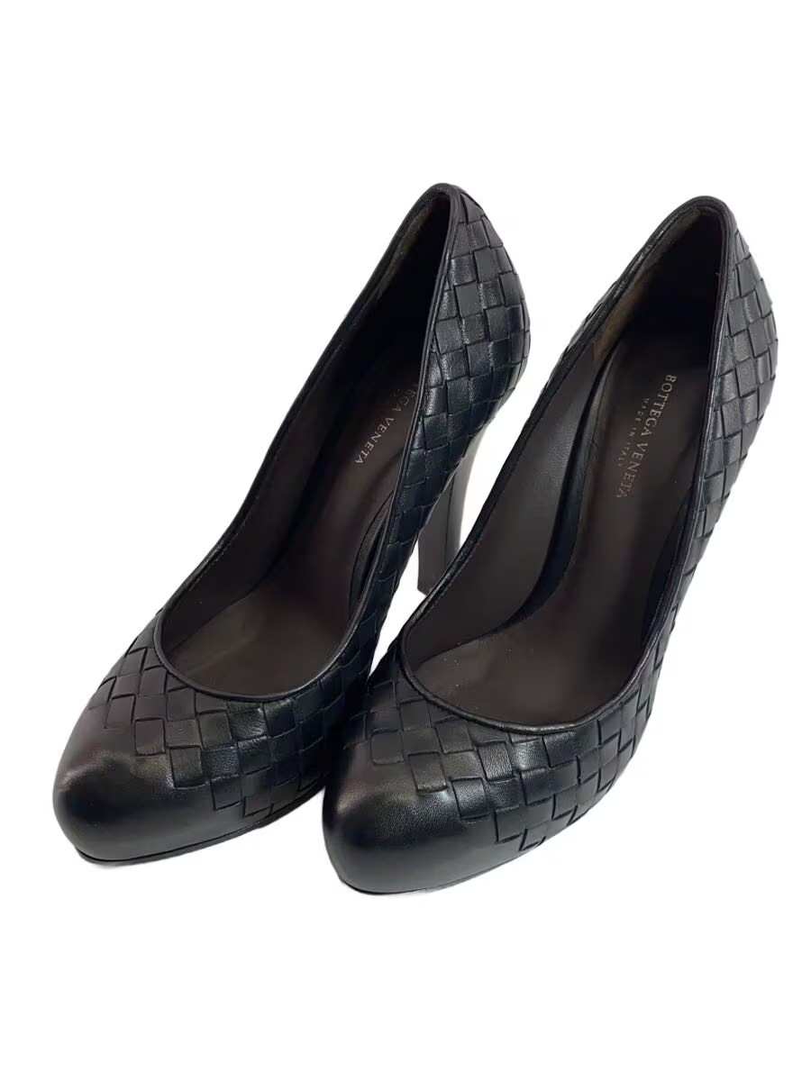 Bottega Veneta Pumps 34.5 Blk Intrecciato Leather JnY73 thumbnail 2