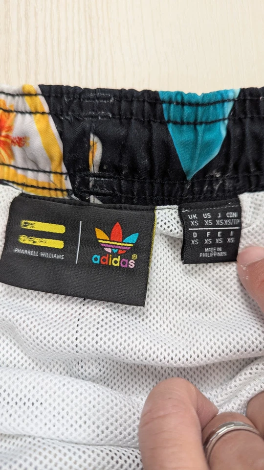 Adidas x Pharrell Williams Hombres XS Bañador Surf Pantalones Cortos Forrados Playa Natación Foto 4 de 4