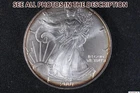 NobleSpirit GEM BU 2001 American SILVER Eagle .999 1oz Some Toning on Edge