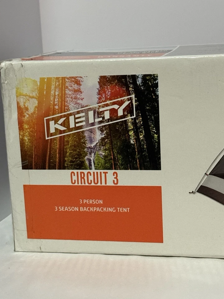 Tienda de campaña Kelty Circuit para 3 personas con mosca de lluvia nueva sellada en caja Foto 3 de 4