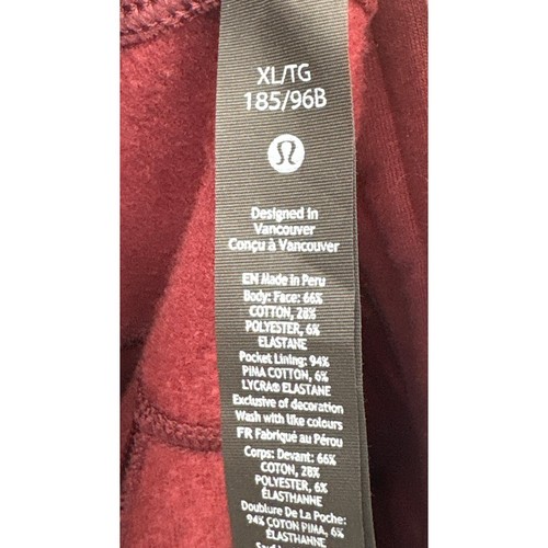 Lululemon Relaxed Fleece Jogger Crop Men XL Maroon Red Lunar New Year New - Picture 10 of 13