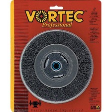 Weiler Vortec 6 In. Crimped, Coarse Bench Grinder Wire Wheel 36004 Weiler Vortec