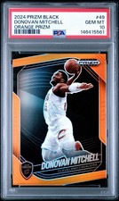 2024 Panini Prizm Black Donovan Mitchell Orange /49 PSA 10 #49 Cavaliers