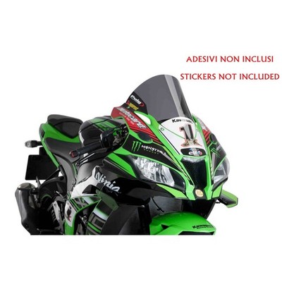 ECRAN PUIG R-RACER POUR KAWASAKI ZX-10RR NINJA PERFORMANCE 17-18 FUME FONCE