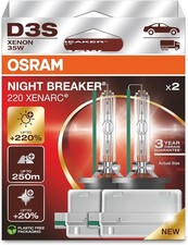 OSRAM XENARC NIGHT BREAKER 220 D3S Xenon HID Headlight Bulbs 2 Pack 66340XN2