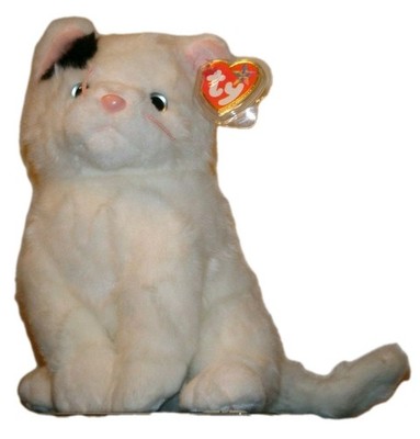 Ty Large Plush Beanie Buddy - DELILAH the White Cat 9.5