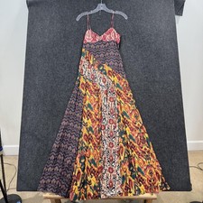 Free People Holiday Hero Dress Women's 0 Multicolor Patchwork Maxi Boho Sundress