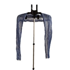 Women s Blue Gauze Style Fringed Scarf Everyday Fashion Attire Versatile