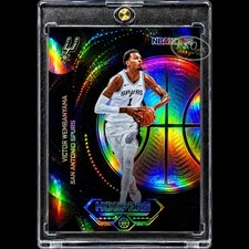 VICTOR WEMBANYAMA BLACK REFRACTOR HOLO NBA SP...