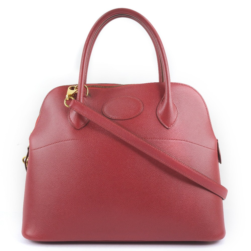 HERMES Bolide31 Handbag Red Courchevel Women