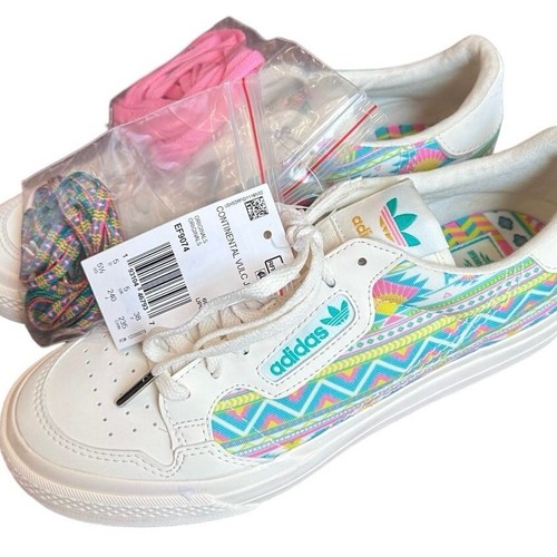 Sneakers basse Adidas x Arizona Tea beige 'Continental Vulc' con lacci nuove con etichette taglia 7,5 - Foto 3 di 13