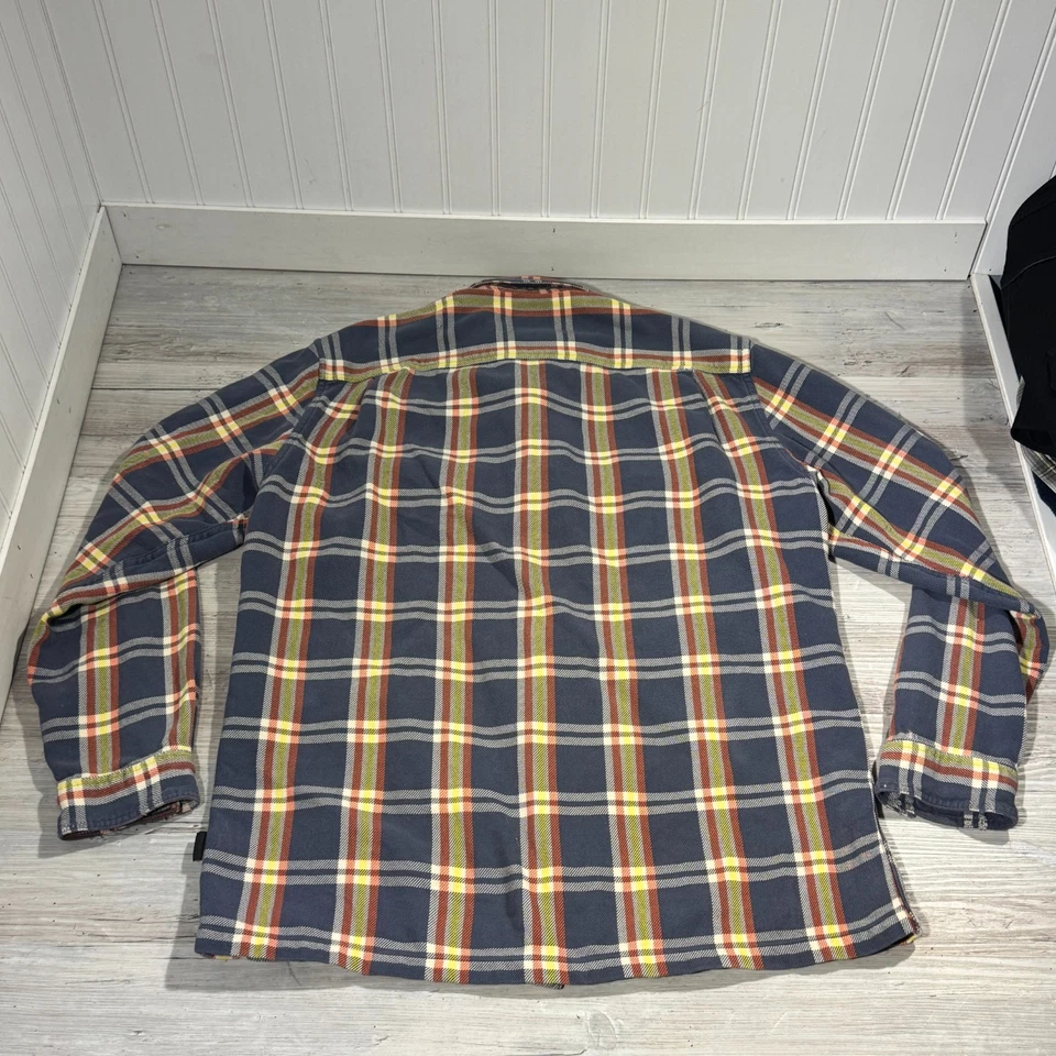 Camisa a Cuadros Patagonia Algodón Orgánico Franela Para Hombre M Azul Amarillo Rojo Envejecido Foto 3 de 4