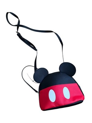 Bioworld Disney Mickey Mouse Crossbody Mini Purse Ears 3D Domed Red Black