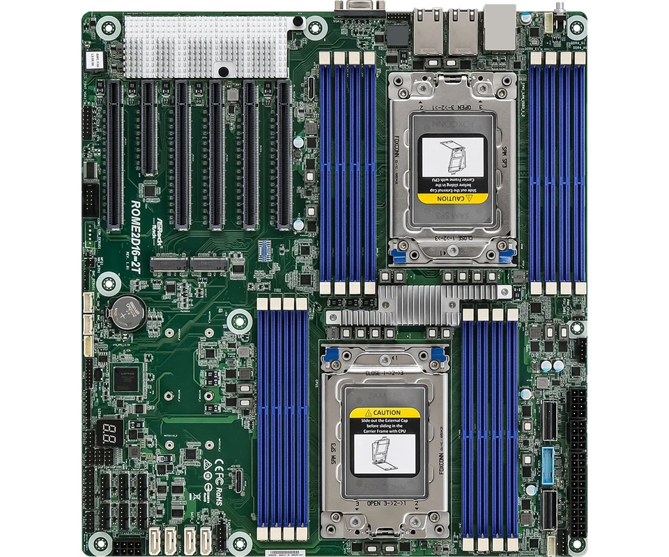 Asrock Rack ROME2D16-2T + 2*AMD EPYC 7532 32 Core 64 Threads - Image 2 of 4