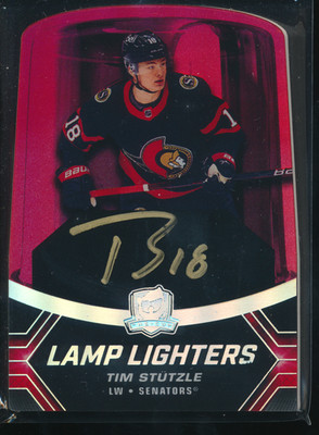 2020-21 The Cup Tim Stutzle Lamp Lighters RC Rookie Gold Auto SSP Rare A568
