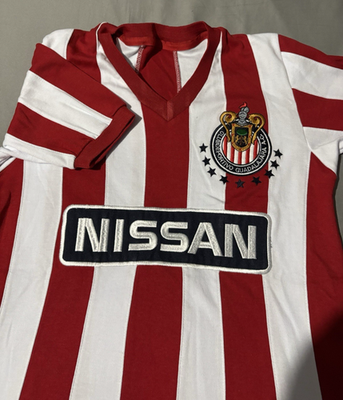 Retro Chivas Guadalajara 80s Nissan Jersey Small 17x25 Cotton