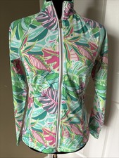 Sigrid Olsen Women's Golf Tennis Full Zip Tropical UPF 50 Jacket