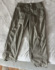 Chico's Women's Green Capri Pants Cotton/Spandex Twill Pockets Mid Rise 20"