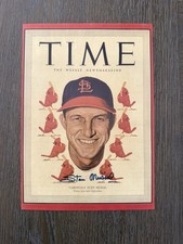 Stan Musial Autographed Signed 8x10 Magazine Page, very old auto