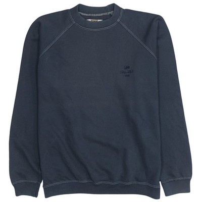 Lee Herren Pullover Sweatshirt blau Gr. L klassisch Rundhals