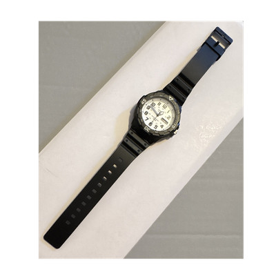 Casio MRW-200H Quartz Analog 100m Day/Date White Dial Black Resin Strap