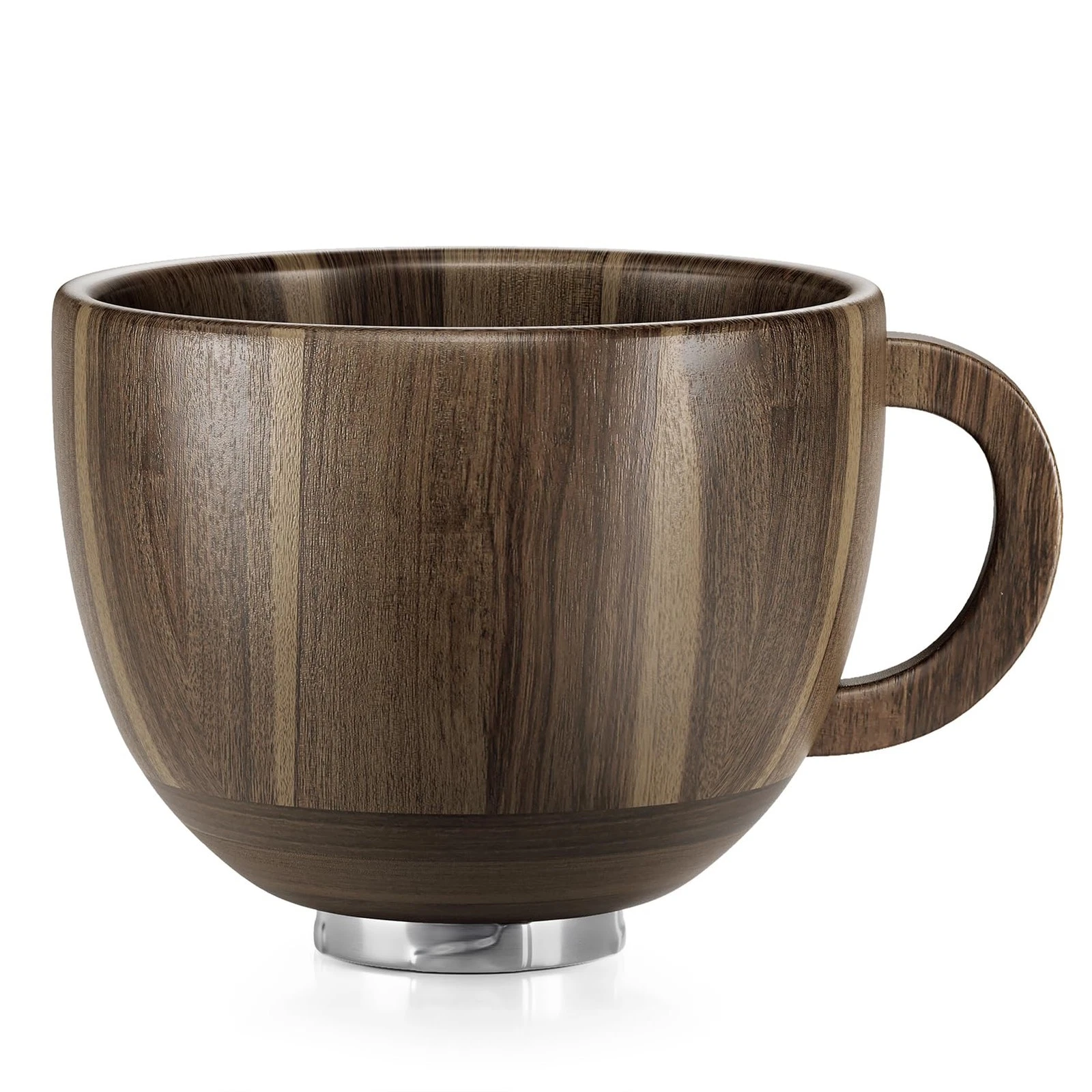 Wooden Bowl with Handle, Kitchen Space Aid Acacia Wood Mixing Bowls Holder fo...
