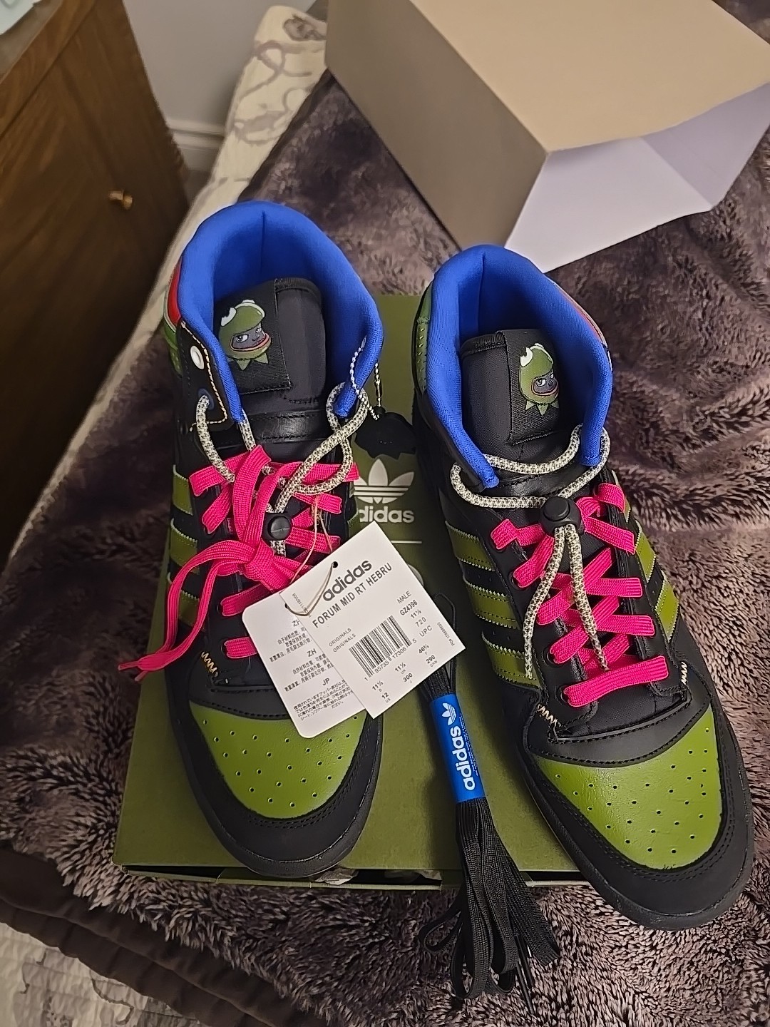 adidas Originals Forum Mid RT Hebru Brantley BRAND NEW GZ4396 Size 12 US