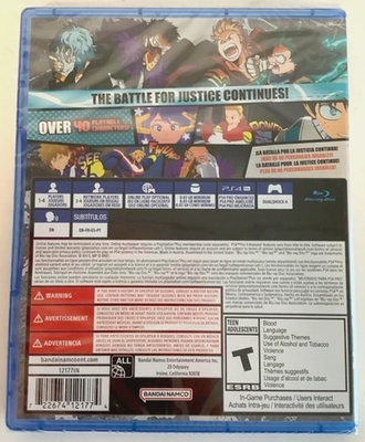 NEW PlayStation 4 PS4 MY HERO ONE'S JUSTICE 2 Bandai Video Game