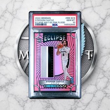 Stephon Castle 2024 Obsidian Eclipse Pink /49 PSA 10 RC Spurs Rookie