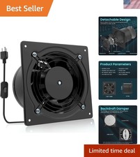 High Efficiency 6 Inch Exhaust Fan - 308 CFM for Garage  Bathroom Ventilation