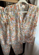 Victorias Secret Vintage Gold Label Intimate Floral Pajama Set Luxury Loungewear