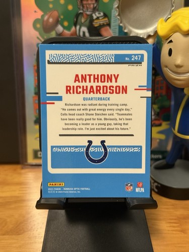 2023 Donruss Optic ANTHONY RICHARDSON Rookie Teal Velocity Prizm Colts RC #247 - Picture 2 of 2