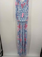 Pre-Owned Lilly Pulitzer Blue Size Small Maxi Sleeveless Dress