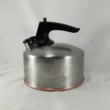 REVERE WARE Whistling Tea Kettle 1 Qt Copper Bottom Paul Revere Embossed Korea