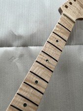New 21 frets 25.5inch Gloss Flame Maple Electric guitar Neck parts Replacement