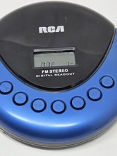 RCA RP3013 Portable CD Player FM Stereo Radio Blue Black, no headset, tested wrk