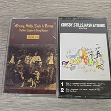 CROSBY STILLS NASH  YOUNG DEJA VU  So Far CASSETTE TAPE Lot of 2