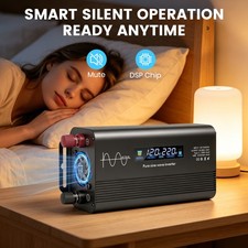 8000W Caravan Van Converter Power Inverter DC 12/24V To AC 240V LCD UK Socket